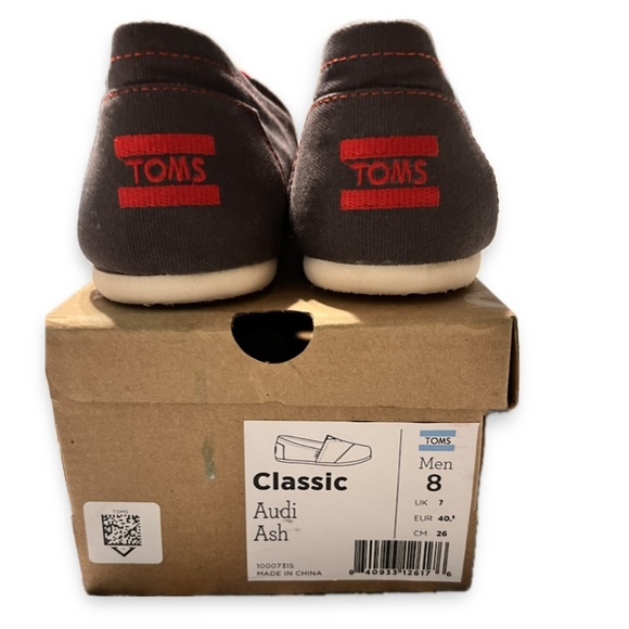 Toms Men Classic Audi Ash New in Box
Size 8 Limited Edition  Gray NWT - Picture 6 of 15